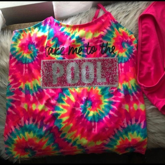 Two piece bathing suit size large from justice! - Picture 3 of 6